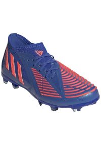 Adidas - Buty piłkarskie adidas Predator Edge.1 Fg Jr GW2363 niebieskie niebieskie. Zapięcie: pasek. Kolor: niebieski. Materiał: syntetyk, guma. Szerokość cholewki: normalna. Wzór: paski. Sport: piłka nożna #3