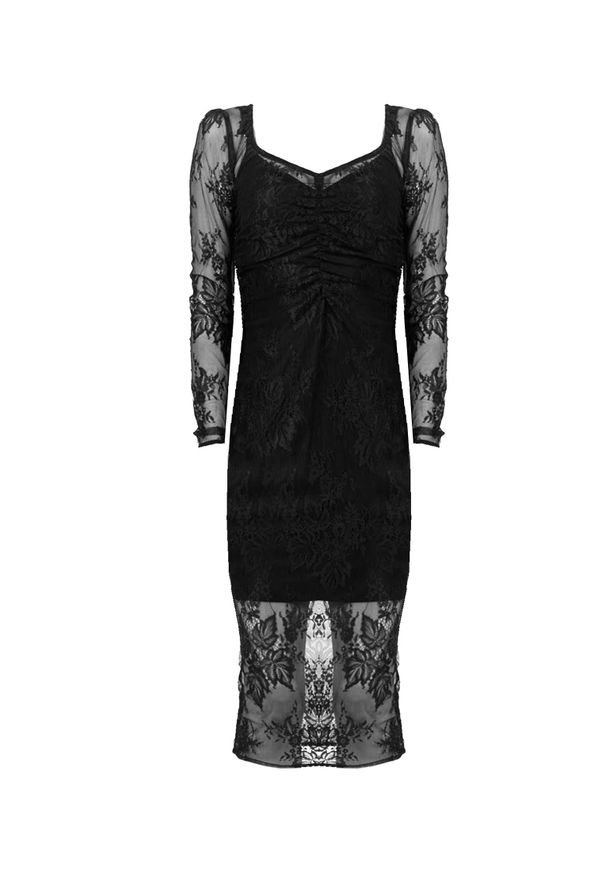 Pinko Sukienka | 101233 8908 | Kobieta | Czarny. Kolor: czarny. Materiał: poliamid. Długość rękawa: długi rękaw. Typ sukienki: dopasowane. Długość: midi