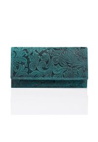 Portfel damski zielony vintage PAOLO PERUZZI GA431. Kolor: zielony. Materiał: skóra #1