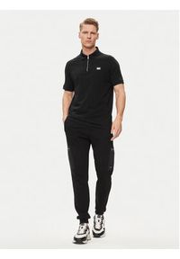 Karl Lagerfeld - KARL LAGERFELD Polo 745030 542221 Czarny Regular Fit. Typ kołnierza: polo. Kolor: czarny. Materiał: bawełna