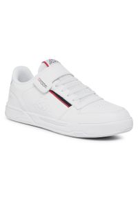 Sneakersy Kappa 260817K White/Red 1020. Kolor: biały. Materiał: skóra