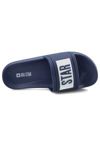 Big-Star - Granatowe Klapki Big Star Damskie Buty Wodoodporne. Okazja: do domu, na plażę. Kolor: niebieski. Wzór: aplikacja. Sezon: lato. Styl: wakacyjny #4