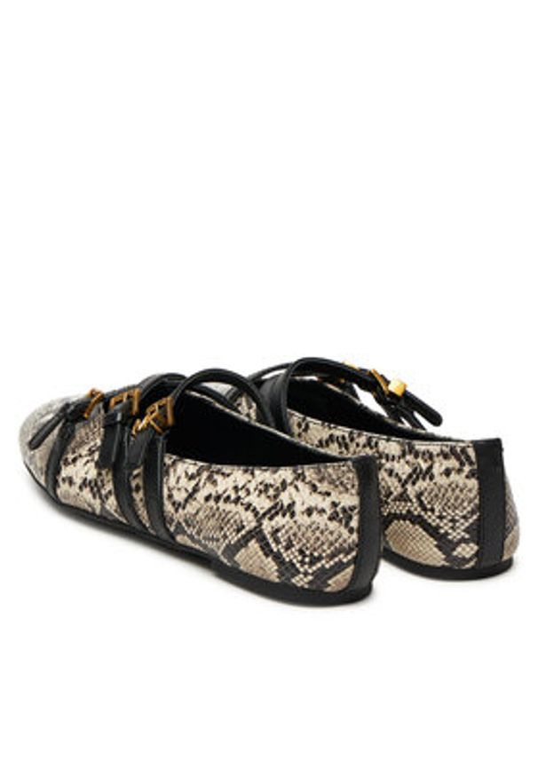 MICHAEL Michael Kors Baleriny Indy 40T5IDFP1E Beżowy. Kolor: beżowy. Materiał: skóra