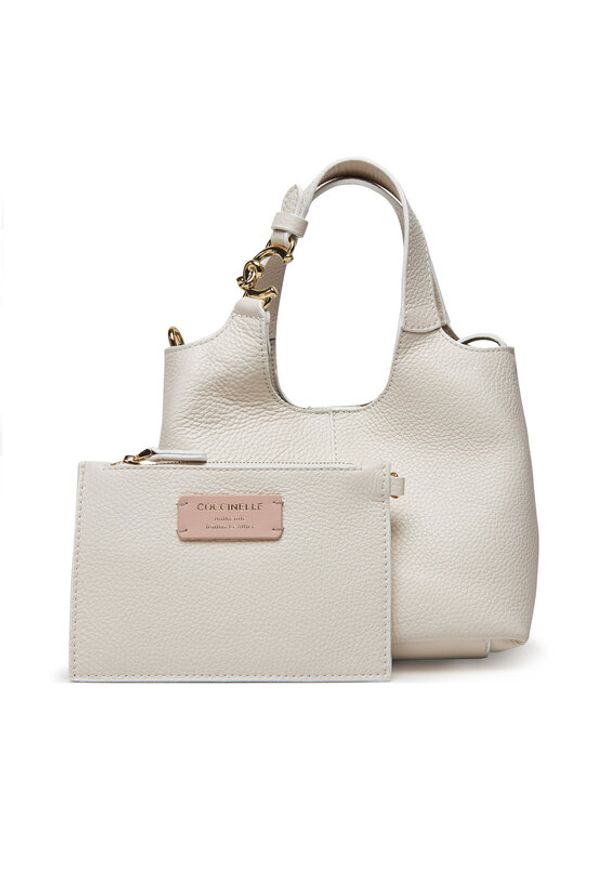 Coccinelle Torebka SHA Coccinelle C-Easy E1 SHA 58 01 01 Écru. Materiał: skórzane