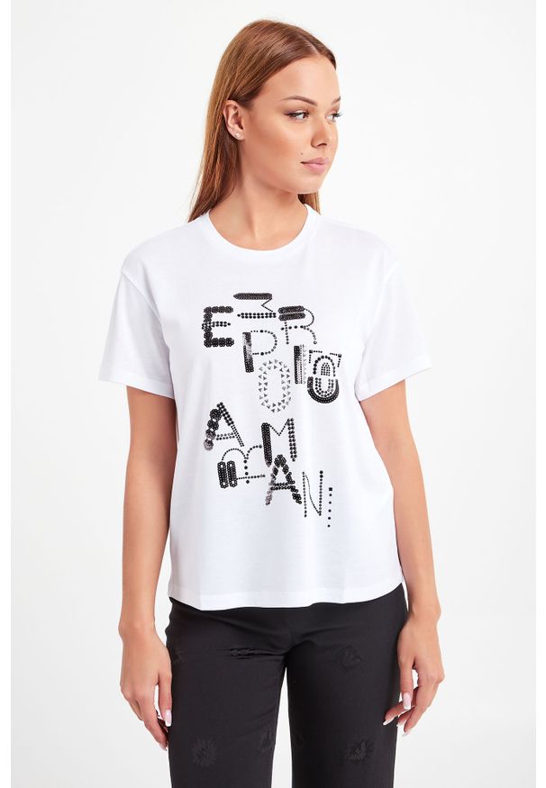 Emporio Armani - T-SHIRT EMPORIO ARMANI. Okazja: na co dzień. Materiał: materiał. Styl: casual