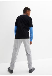 bonprix - Piżama z miękkiej bawełny organicznej (2 części), z bawełny organicznej. Kolor: czarny. Materiał: bawełna #3