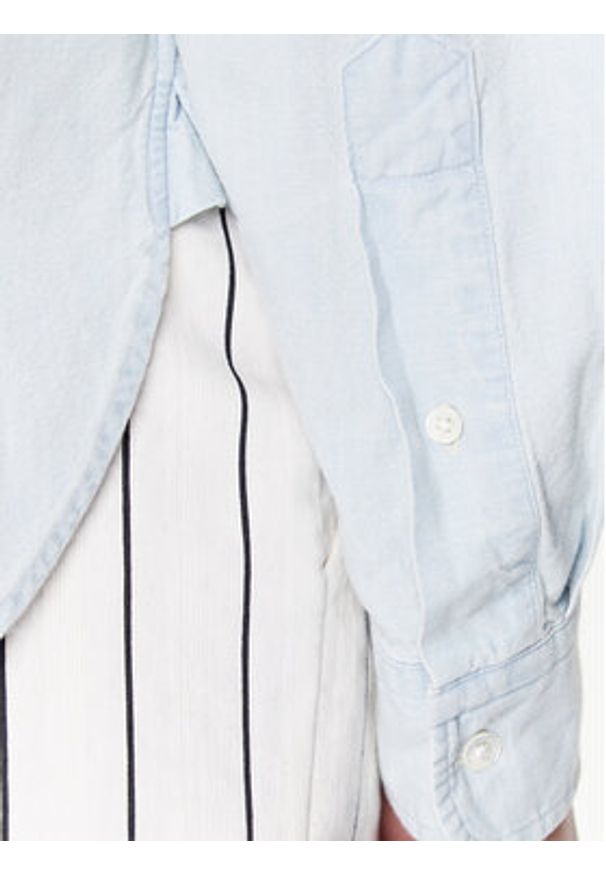 Polo Ralph Lauren Koszula 211891420001 Błękitny Relaxed Fit. Typ kołnierza: polo. Kolor: niebieski. Materiał: bawełna