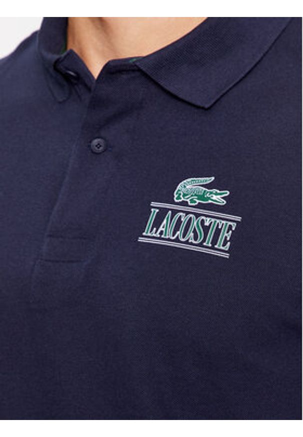 Lacoste Polo PH1136 Granatowy Regular Fit. Typ kołnierza: polo. Kolor: niebieski. Materiał: bawełna