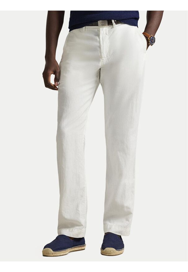 Polo Ralph Lauren Spodnie materiałowe 710A13235004 Biały Classic Fit. Kolor: biały. Materiał: bawełna