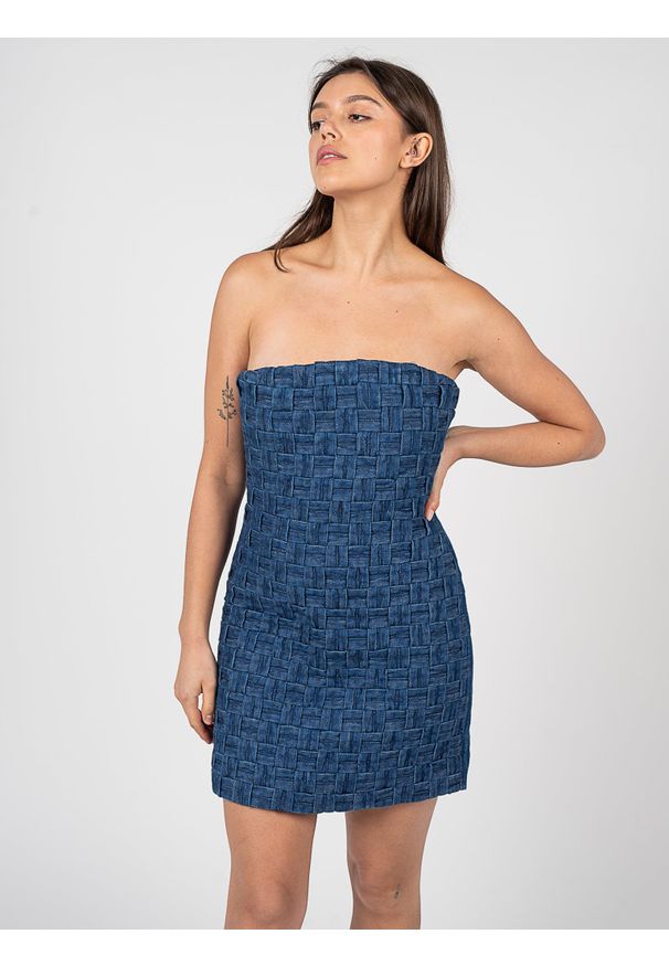 Pinko Sukienka "Rilassata" | 1J10X4 Y648 | Kobieta | Niebieski. Okazja: na co dzień. Kolor: niebieski. Materiał: bawełna. Sezon: lato. Styl: elegancki, casual