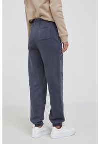 Pepe Jeans Spodnie bawełniane Audrey damskie kolor szary gładkie. Stan: podwyższony. Kolor: szary. Materiał: bawełna. Wzór: gładki #4