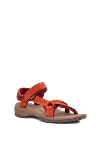 Teva - Sandały turystyczne damskie Terra Fi Lite Suede Women. Zapięcie: pasek. Kolor: pomarańczowy. Materiał: skóra, zamsz