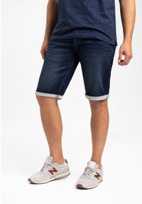 Volcano - Granatowe szorty jeansowe D-MEXT. Kolor: niebieski. Materiał: jeans. Długość: krótkie. Styl: klasyczny