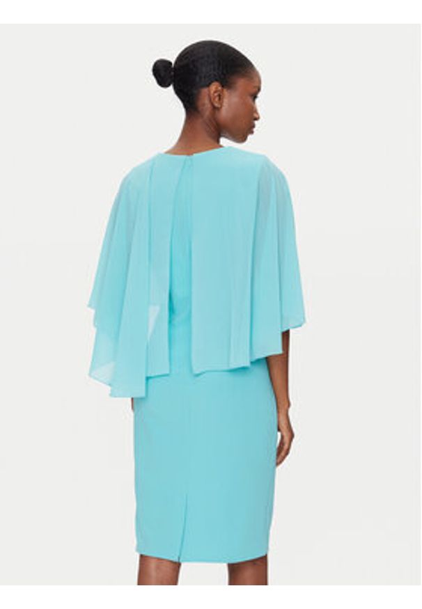 Rinascimento Sukienka koktajlowa CFC0123560003 Turkusowy Regular Fit. Kolor: turkusowy. Materiał: syntetyk. Styl: wizytowy