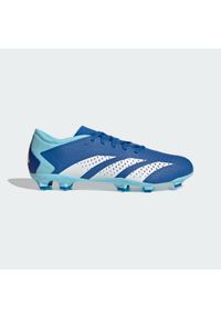 Buty do piłki nożnej do dorosłych Adidas Predator Accuracy.3 L FG. Kolor: biały, wielokolorowy, niebieski. Materiał: materiał