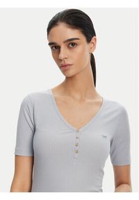 Lee T-Shirt Henley 112363830 Błękitny Slim Fit. Typ kołnierza: typu henley. Kolor: niebieski. Materiał: syntetyk #5