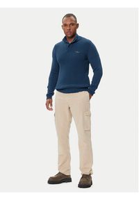 Aeronautica Militare Sweter 252MA1572UL00409 Niebieski Slim Fit. Kolor: niebieski. Materiał: bawełna #5