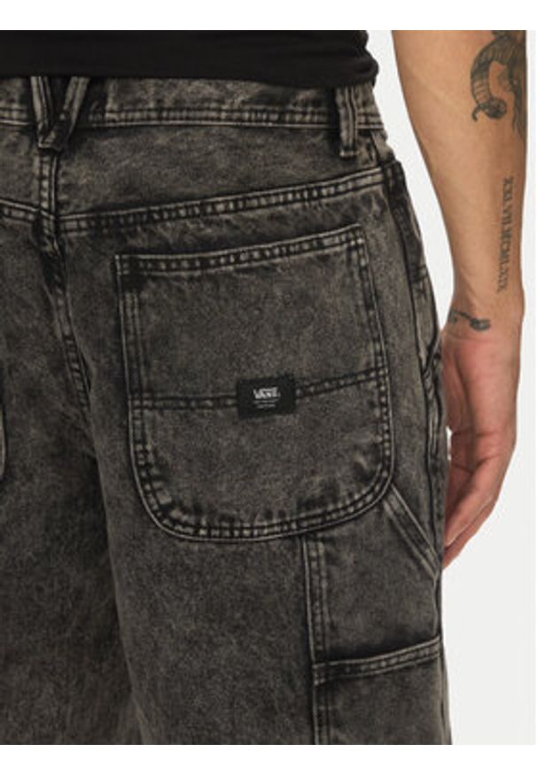 Vans Szorty jeansowe Drill Chore VN0A7S4S Czarny Loose Fit. Kolor: czarny. Materiał: bawełna