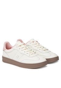 TOMMY HILFIGER - Tommy Hilfiger Sneakersy Th Premium Heritage Sneaker FW0FW08755 Écru. Materiał: skóra #4