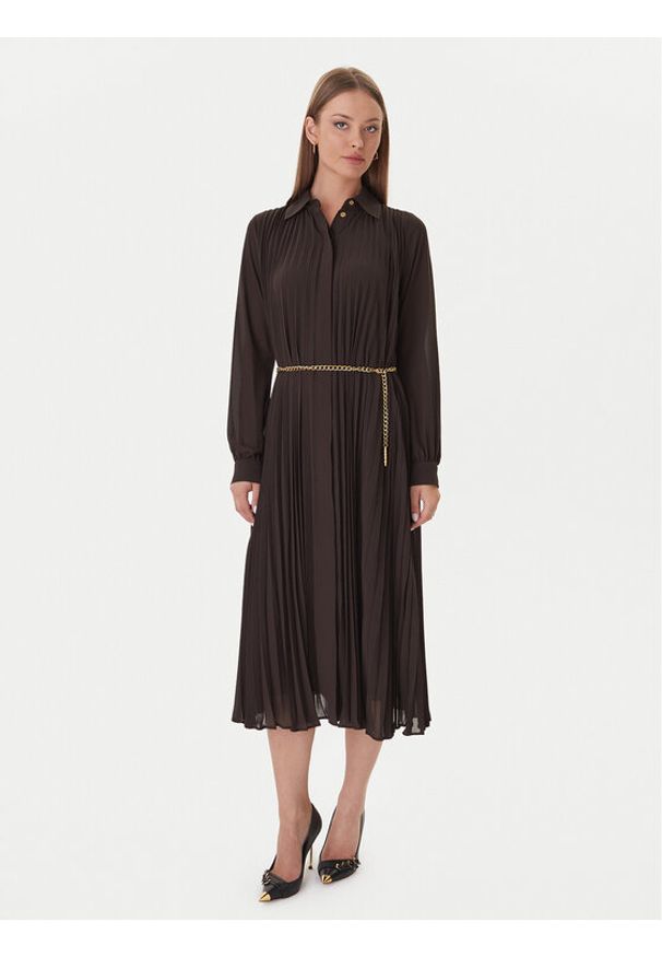 MICHAEL Michael Kors Sukienka koszulowa MF5838A7R3 Brązowy Regular Fit. Kolor: brązowy. Materiał: syntetyk. Typ sukienki: koszulowe