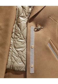 FAY - Podwójny beżowy płaszcz z wełny. Kolor: beżowy. Materiał: wełna
