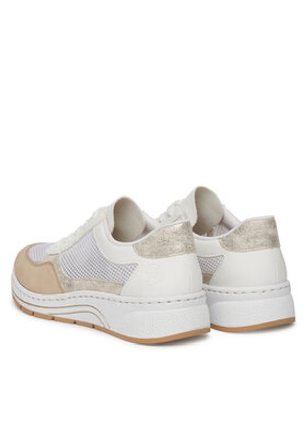 Rieker Sneakersy N6503-80 Biały. Kolor: biały. Materiał: materiał, syntetyk