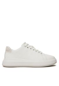 Calvin Klein Sneakersy Cupsole Lace Up Mono HW0HW02445 Biały. Kolor: biały. Materiał: skóra