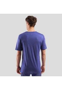 Odlo - Koszulka męska ODLO Merino 160 BL Top - 100% wełna merino, krótki rękaw. Kolor: niebieski. Materiał: wełna. Długość rękawa: krótki rękaw. Długość: krótkie. Sport: fitness