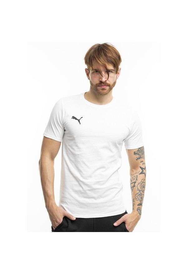 Koszulka sportowa męska Puma Team Goal. Kolor: biały. Materiał: bawełna. Długość rękawa: krótki rękaw. Długość: krótkie