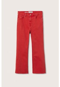mango - Mango jeansy Sienna damskie high waist. Stan: podwyższony. Kolor: czerwony #2