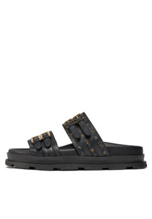 Pollini Klapki SA28054G1ITK100A Czarny. Kolor: czarny. Materiał: skóra