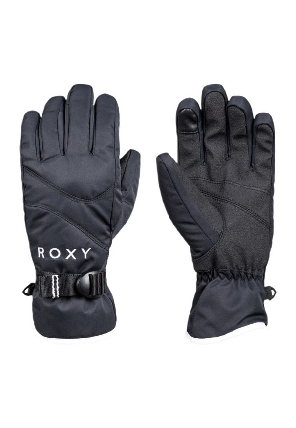 Rękawice narciarskie damskie Roxy Jetty. Kolor: czarny. Materiał: poliester. Sezon: zima. Sport: narciarstwo