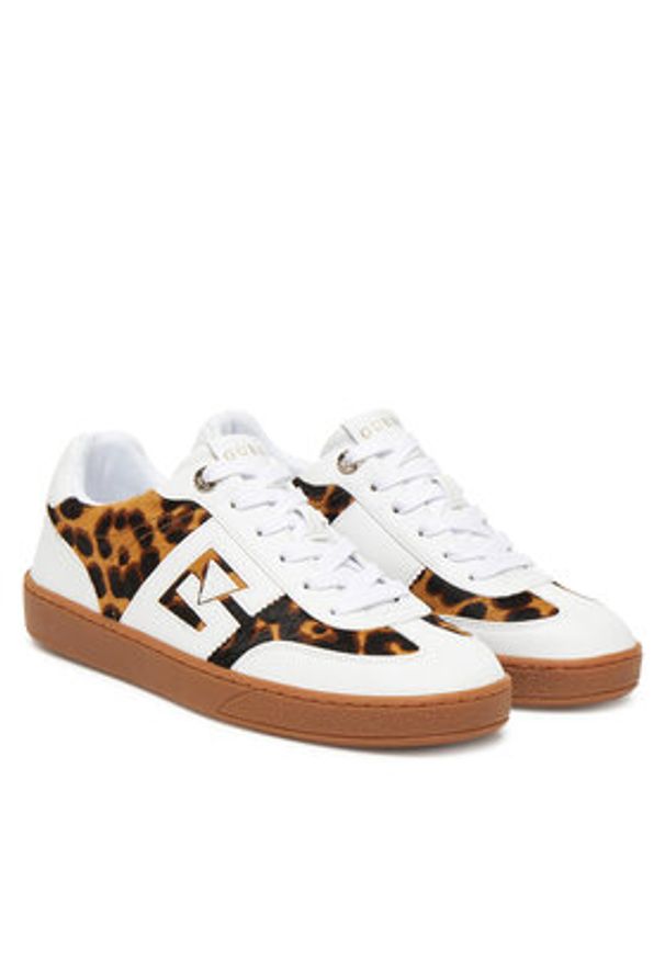 Guess Sneakersy FLTNC2 PEL12 Biały. Kolor: biały. Materiał: skóra