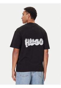 Hugo - HUGO T-Shirt Nyrotee 50549769 Czarny Loose Fit. Kolor: czarny. Materiał: bawełna