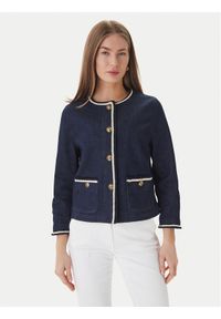 Luisa Spagnoli Marynarka Vario 542793 Granatowy Regular Fit. Kolor: niebieski. Materiał: bawełna #1