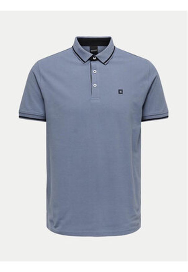 Only & Sons Polo Fletcher 22024827 Niebieski Regular Fit. Typ kołnierza: polo. Kolor: niebieski. Materiał: bawełna