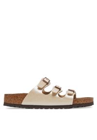 Birkenstock Klapki Florida 1029818 Écru. Materiał: skóra