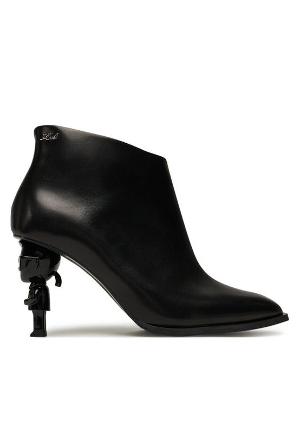 Karl Lagerfeld - KARL LAGERFELD Botki Nft Heel Zip KL39135 Czarny. Kolor: czarny. Materiał: skóra