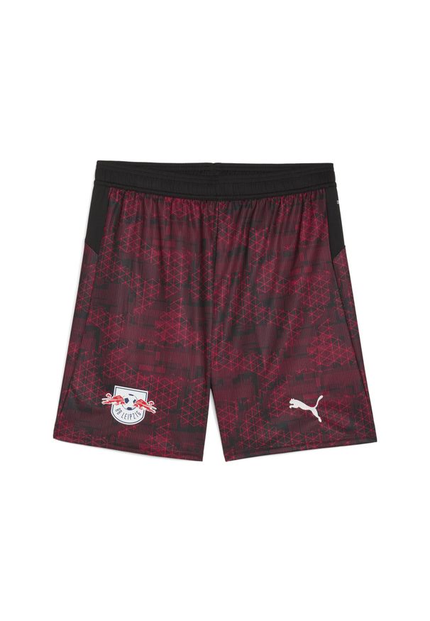 Puma - Męskie szorty RB Leipzig 25/26 PUMA Black Fast Red. Kolor: czerwony, wielokolorowy, czarny. Materiał: tkanina. Sport: fitness, piłka nożna
