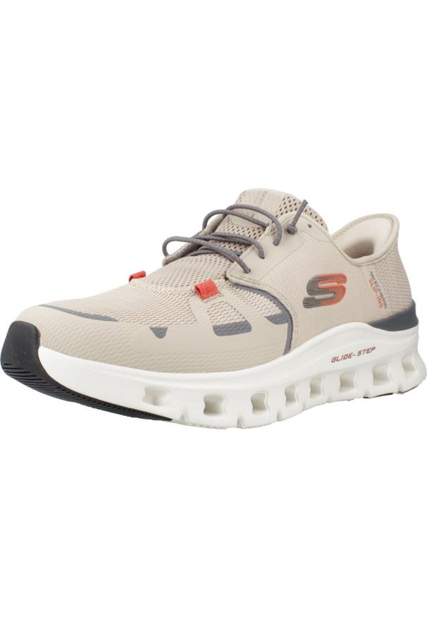 skechers - Tenisówki Skechers Model Glide Step Pro Kolor Beżowy. Kolor: beżowy. Materiał: materiał. Model: Skechers Sport. Sport: turystyka piesza