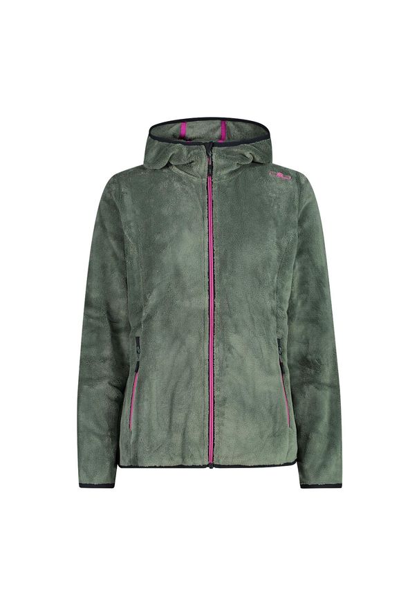 Bluza damska turystyczna CMP 38P1546. Kolor: zielony. Materiał: polar. Sport: turystyka piesza