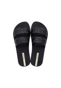 Klapki basenowe damskie Ipanema Renda II Fem. Okazja: na plażę. Kolor: czarny. Materiał: syntetyk, materiał. Styl: sportowy