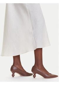 Marella Spódnica midi Desio 2515101032 Biały Regular Fit. Kolor: biały. Materiał: len #3