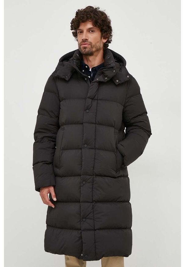 Hetrego kurtka puchowa męska kolor czarny zimowa. Kolor: czarny. Materiał: puch. Sezon: zima
