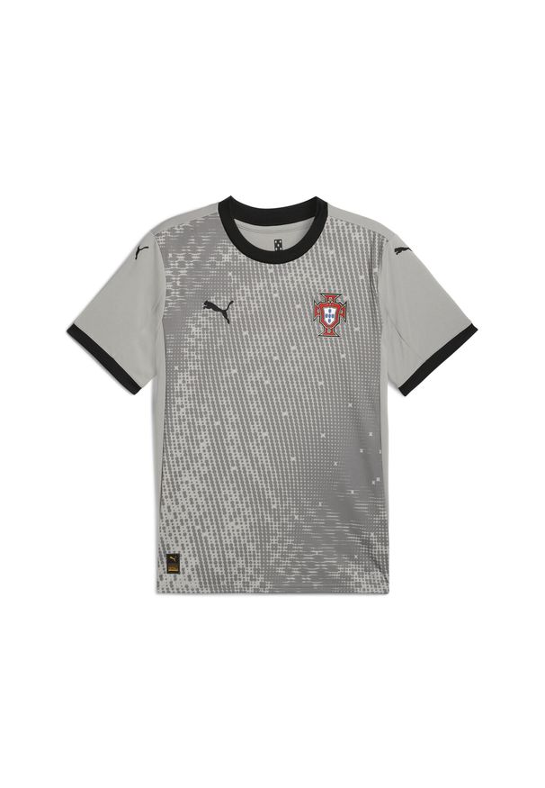 Puma - Męska koszulka bramkarska z krótkim rękawem Portugalia 2025 PUMA. Kolor: szary, wielokolorowy, czarny. Długość rękawa: krótki rękaw. Długość: krótkie. Sport: piłka nożna