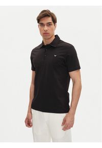 Emporio Armani Polo EM000571 AF12331 UC001 Czarny Regular Fit. Typ kołnierza: polo. Kolor: czarny. Materiał: bawełna