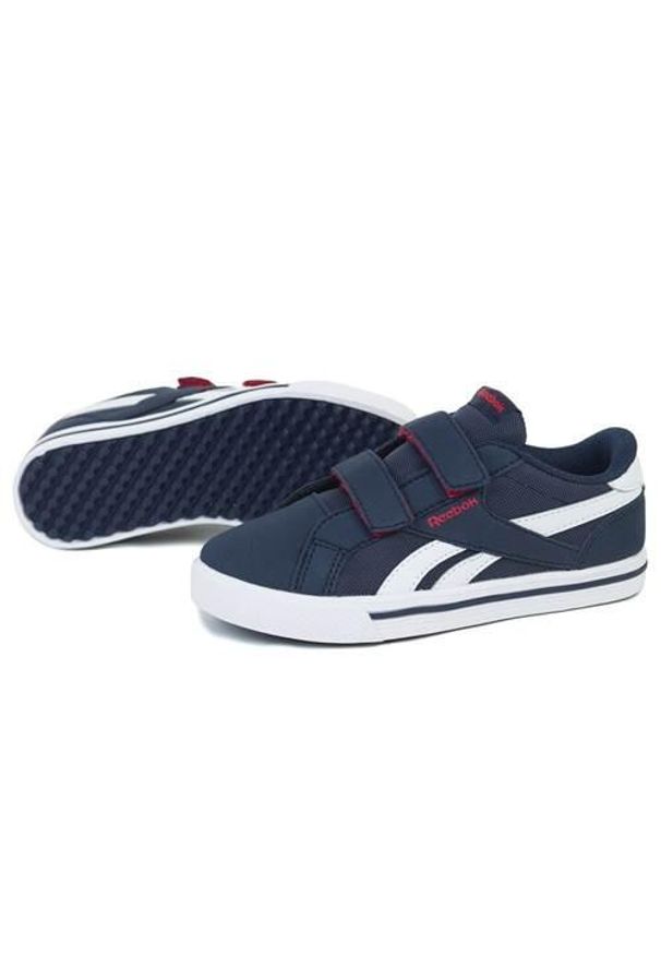 Buty do chodzenia dla dzieci Reebok Royal Comp 2L Alt. Zapięcie: rzepy. Kolor: biały, wielokolorowy, niebieski. Materiał: tkanina, materiał, syntetyk. Szerokość cholewki: normalna. Model: Reebok Royal. Sport: turystyka piesza