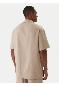 Emporio Armani Koszula EM000593 AF20590 U6213 Beżowy Regular Fit. Kolor: beżowy. Materiał: len #4