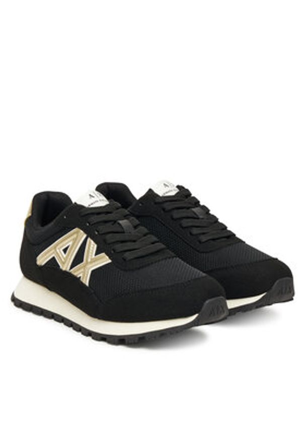 Armani Exchange Sneakersy XW002150 AF19388 MC077 Czarny. Kolor: czarny. Materiał: materiał