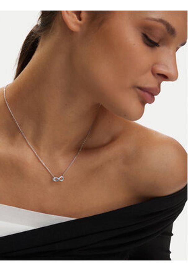 Guess Naszyjnik JUBN06 047JW Srebrny. Materiał: ze stali nierdzewnej, ze stali. Kolor: srebrny